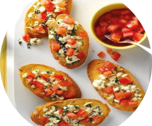 Feta and Tomato Bruschetta