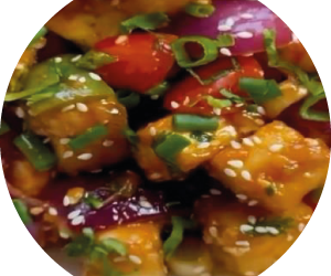 Vegan Chili Garlic Tofu